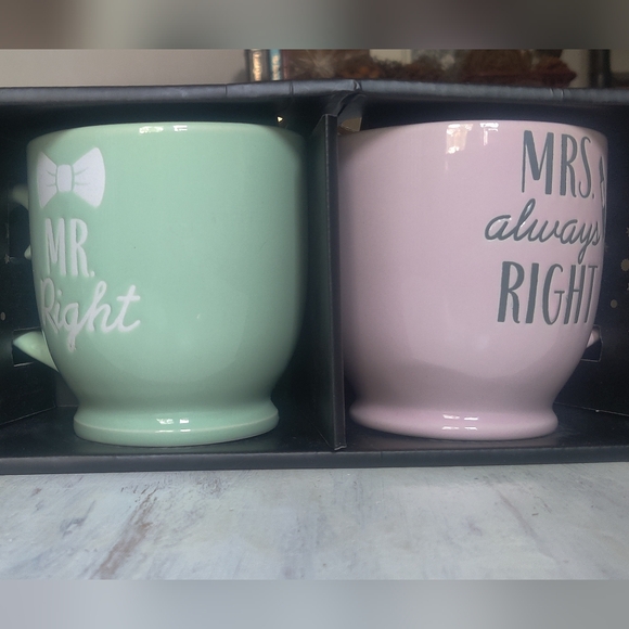 MHI Other - 💛 Limited Time Sale💛MHI Mr. and Mrs. Right Mug Set in Mint and Pink